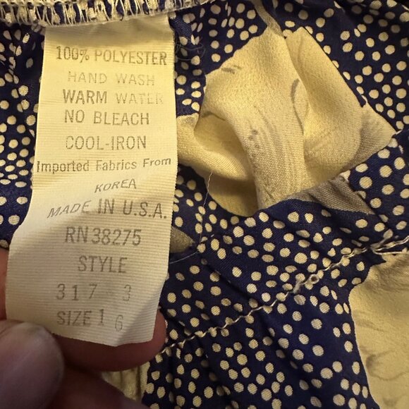 Vintage Evanna Blue white loral Skirt & Jacket Set 80s matching skirt set - Picture 11 of 11